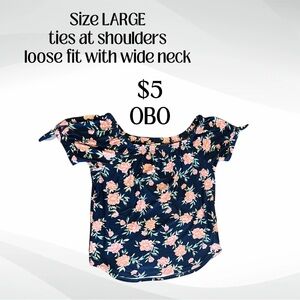 Floral Navy Women's Top